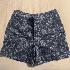 Blue and White Floral Women’s Shorts
